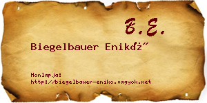 Biegelbauer Enikő névjegykártya